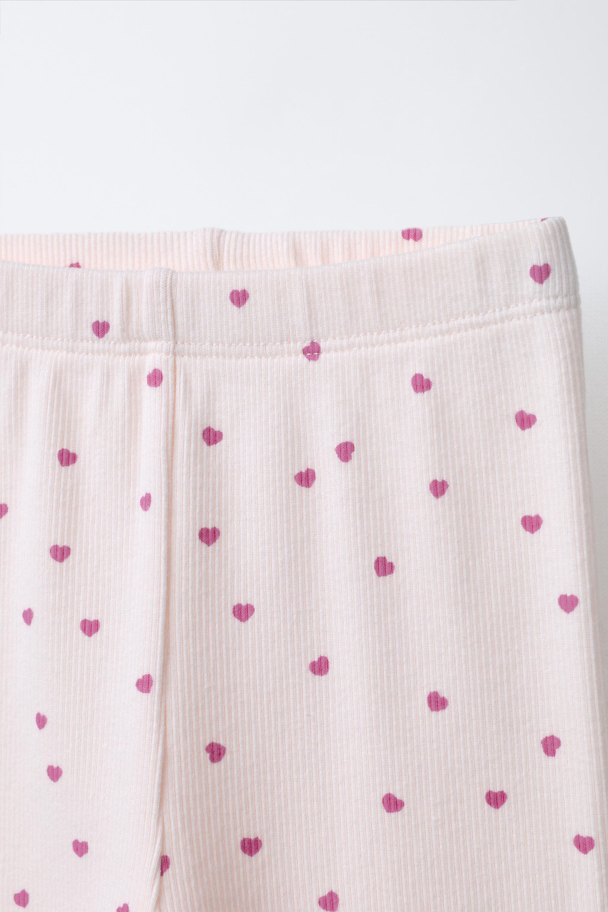 TWO-PACK OF HEART AND PLAIN LEGGINGS